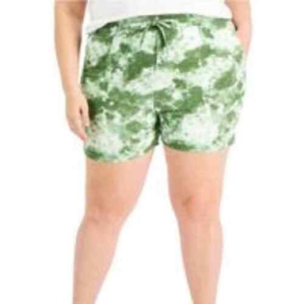 147- Style & Co NWT Green & White Elastic Waistband Size 0X